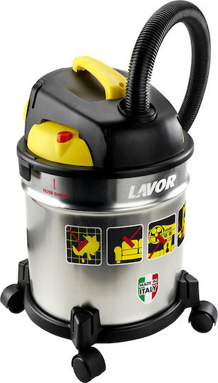 Lavor VAC 20 S Σκούπα Υγρών / Στερεών 1200W με Ανοξείδωτο Κάδο 18lt