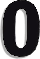 Hausnummer Aufkleber "No0" 73 x 50 mm Schwarz M...