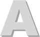 House Letter Sticker ''a'' 80 X 64 Mm White Mat...