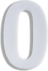 Hausnummer Aufkleber "No0" 73 x 50 mm Weiß Matt...