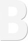 Letter "b" White Sticker 120mm Plastic Darvin O...