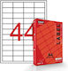 Typotrust Self-Adhesive Rectangular A4 Labels 48.5x25.4mm