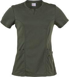 Giblor's Chef Blouse Cotton Made Female Khaki w...
