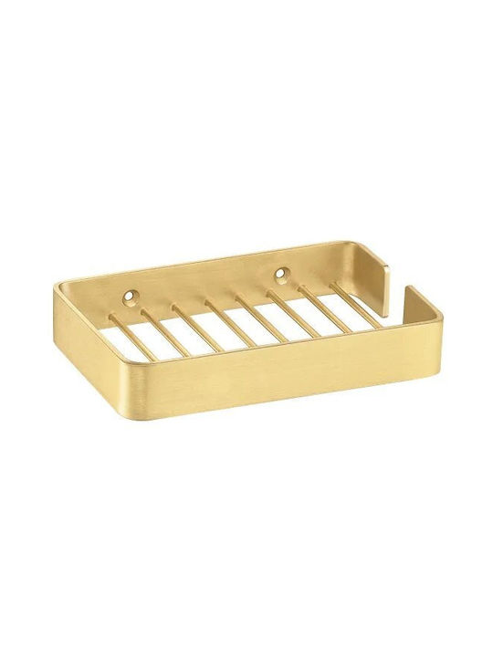 Sanco Monogramm Wall-mounted Soap Dish Metallic Brushed Brass