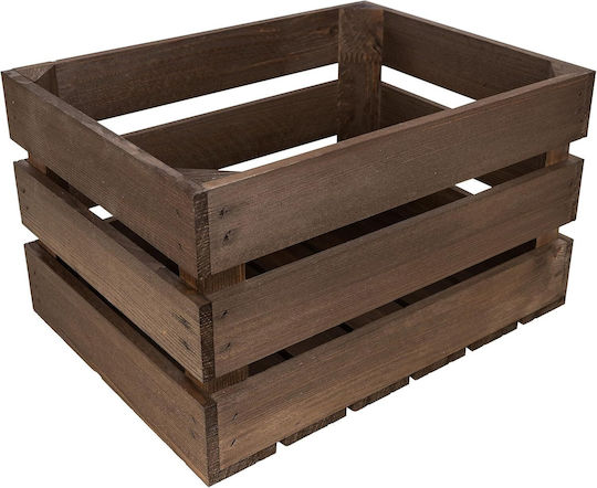 Creative Deco Holztruhe Braun 40 x 30 x 23 cm Natürliche Holzbox Perfekte Aufbewahrung Geschenk Dekoration DIY Dokumente Werkzeuge Spielzeug