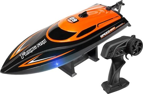 Iuni Hj812 Remote Control Boat Rc Racing Speed Boat Drift Speed 25 Km H 2.4ghz Orange