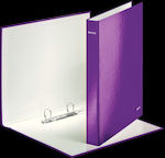 Leitz Wow Mechanical Notebook 2dr Mechanism 2,5cm Ring Laminated Cardboard Metallic Purple