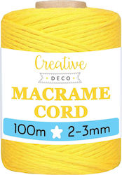 Creative Strickgarn Makramee Baumwolle Gelbes 200m