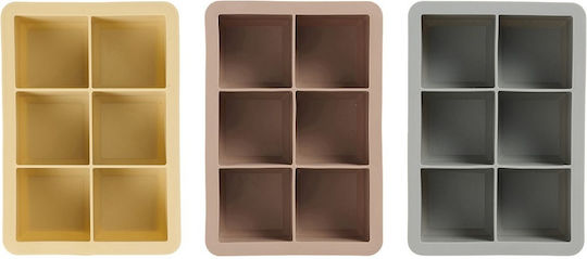 Espiel Day Ice Tray Rectangular Silicone 6 Slots Beige SCH12M10825