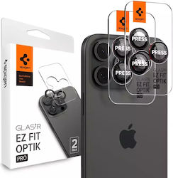Spigen Optik Pro EZ Fit Camera Protection Tempered Glass Black for the iPhone 14 Pro / Pro Max / 15 Pro / Pro Max / 16 Pro / 16 Pro Max