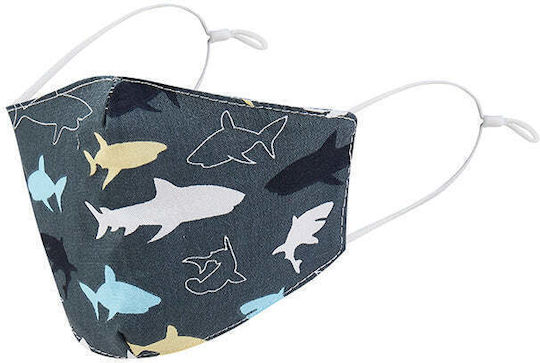 One & Only Baby Protective Mask Fabric Kids Sharks 1pcs