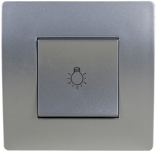 Elmark Wall Push Staircase Button Silver 38102S