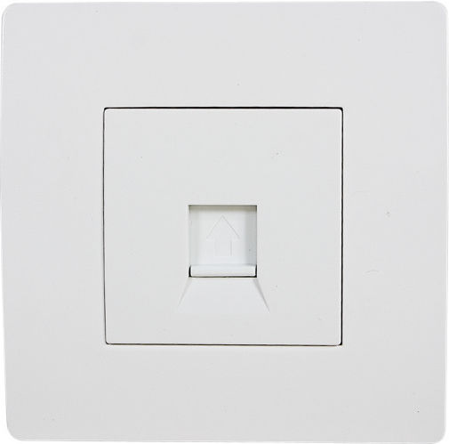 Elmark Basic Tz112 Μονή Πρίζα Δικτύου RJ45 με Πλαίσιο σε Λευκό Χρώμα 38300
