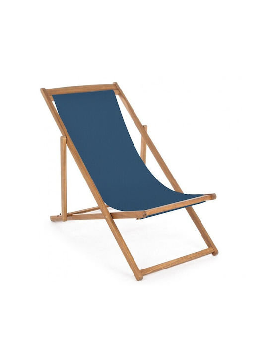 Deckchairs Noemi Wooden Blu 60x106x88cm