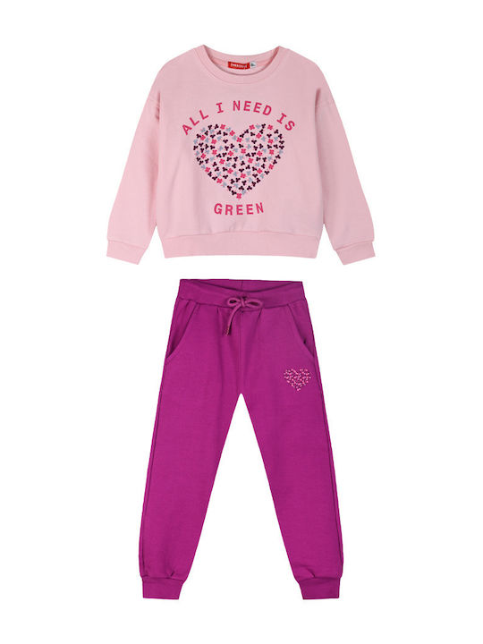 Energiers Kids Sweatpants Set Violet 2pcs