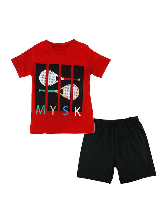 Kinder-Set mit Shorts Sommer 2Stück Red