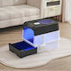 Katzentoilette Geschlossen mit Filter Schwarz L35 x B48 x H36cm