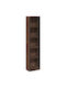 Bookcase Brown Oak 40x24x176cm