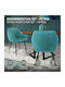 Dining Room Velvet Armchair Turquoise 6pcs