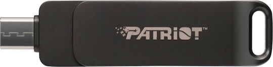 Patriot Rage 256GB USB 3.2 Stick mit Verbindung USB-A & USB-C Schwarz