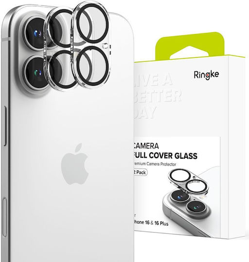 Ringke Protecție Cameră Tempered Glass Transparent pentru iPhone 16, iPhone 16 Plus