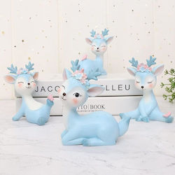 Blue Decorative Reindeer H11x9.5x5cm