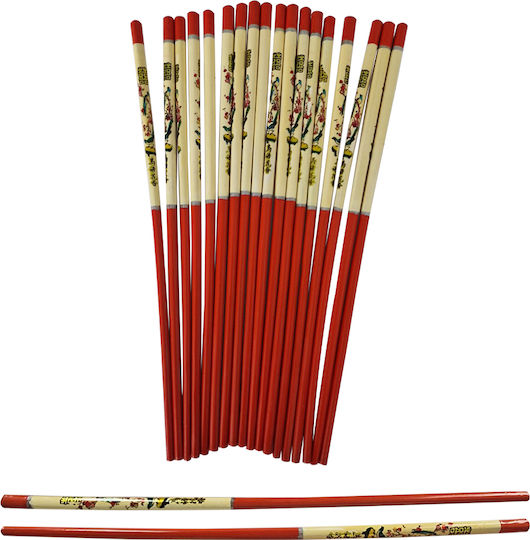 Artekko Japanische Authentische Holzstäbchen Terrakotta Beige 2 Stück