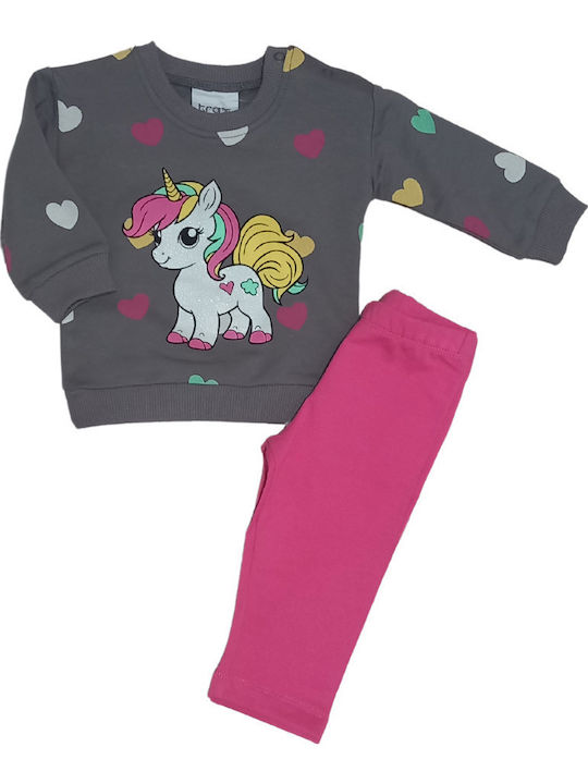 Kids' Set with Leggings Winter 2pcs Anthracite
