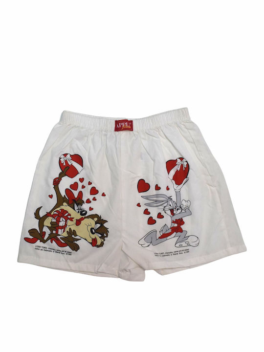 Apple Boxer Looney Tunes Παιδικό Μποξεράκι Λευκ...