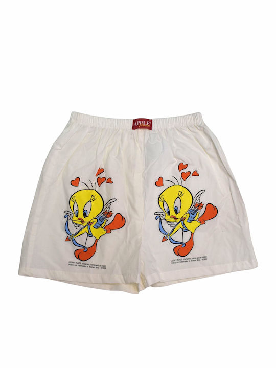Apple Boxer Looney Tunes Παιδικό Μποξεράκι Λευκ...