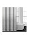 Guy Laroche Valley Shower Curtain Fabric with Hooks 240x185cm Silver