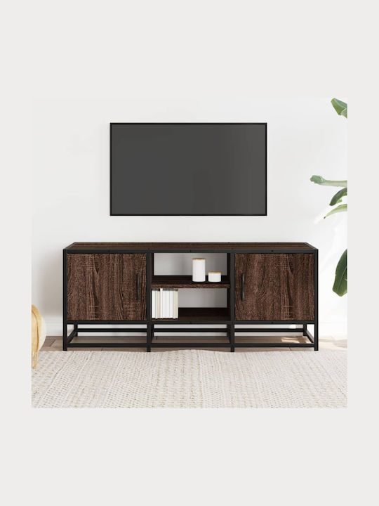vidaXL TV Stand made of Metal and Brown Oak M10...
