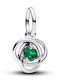 Pandora Charm с Камъни от Сребро със Зиркон Зелен
