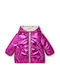 Kinder Freizeitjacke Beidseitig mit Kapuze Fuchsia