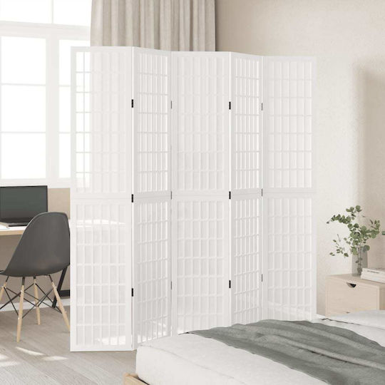 vidaXL Decorativ Paravan Lemn cu 5 Panouri 175x200cm
