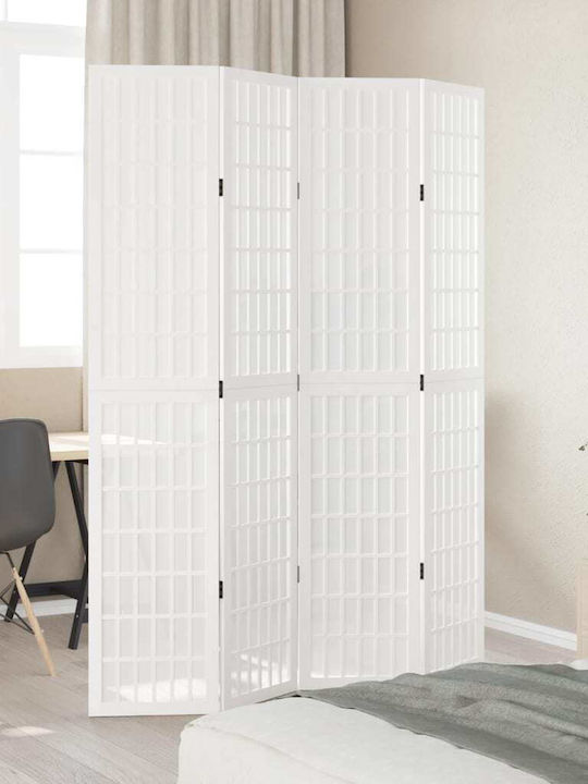 vidaXL Dekorativer Raumteiler Hölzernes mit 4 Paneelen 140x200cm