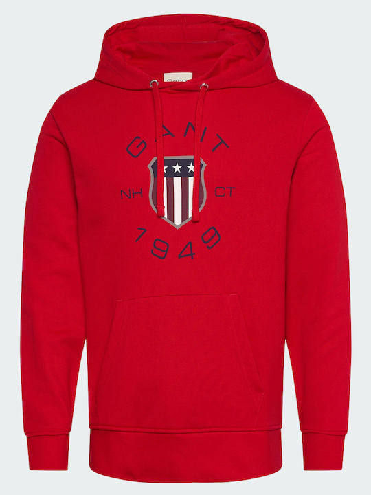 Gant Sweatshirt with Hood Red