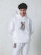 Sweatshirt with Hood White