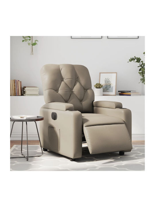 Relaxsessel mit Fußhocker aus Kunstleder Coffee...