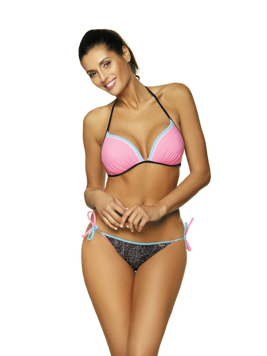 Marko Padded Bikini Set Bra & Slip Bottom Pink