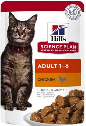 Hill's Wet Food for Adult Cats in Pouches with Chicken 85gr