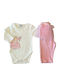 Sweet Baby Baby Bodysuit Set Long-Sleeved Velvet with Pants White 2pcs