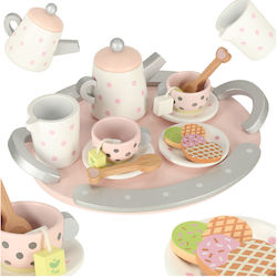 ikonka Wooden Tea Set Toys for Age 3+ ikonka Wooden Tea Set Toys for Age 3+
