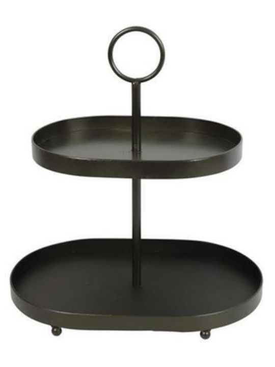 Atmosphera Metallic Dessert Tower Stand 31x47cm