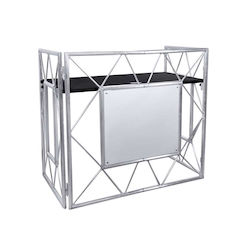 Accu-stand Pro Event Table II DJ Booth Furniture Silver