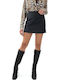 Piele Mini Fustă Black