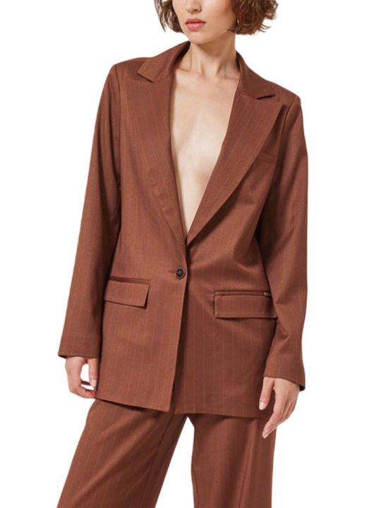 Enzzo Damen Blazer Coffee