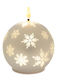 Silver LED Ball Candle 10cm
