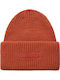 Fvispa Beanie Γυναικείος Σκούφος Πλεκτός σε Πορτοκαλί χρώμα