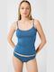 Fimelle Elegance Women's Sleeveless T-Shirt Blue